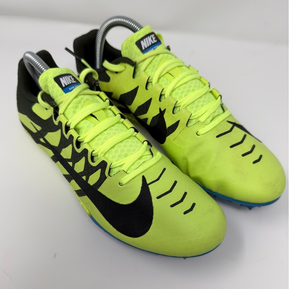 Nike Zoom Rival S 8 Track Spikes Volt Yellow Black Blue Racing Shoes 806554-701